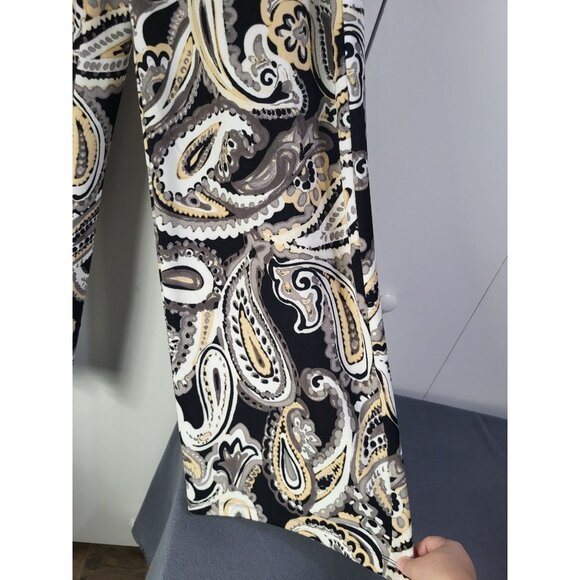 Isaac Mizrahi Live! Women's Paisley Printed Pull On Palazzo Wide Leg Pants SZ LG - Picture 3 of 11